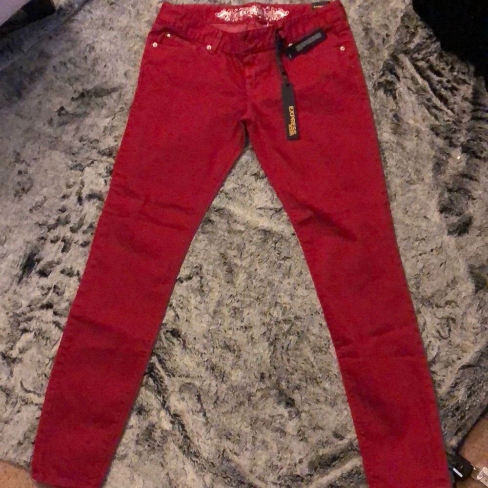 Red Express jean leggings
